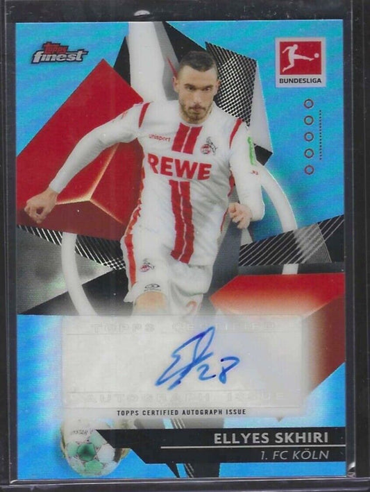 ELLYES SKHIRI 2020-21 TOPPS FINEST BLUE REFRACTOR AUTO #D 24/65