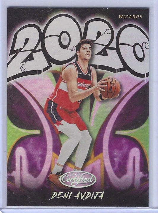 DENI AVDIJA 2020-21 PANINI CERTIFIED GRAFFITI FOIL ROOKIE RC #22