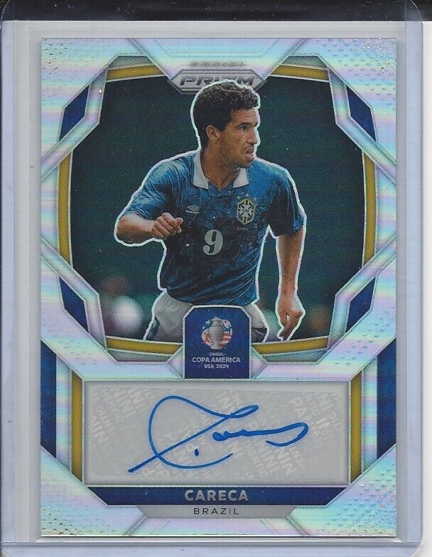 CARECA 2024 PANINI PRIZM COPA AMERICA SILVER PRIZMS BRAZIL AUTO #D 42/99