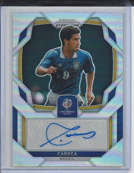 CARECA 2024 PANINI PRIZM COPA AMERICA SILVER PRIZMS BRAZIL AUTO #D 42/99