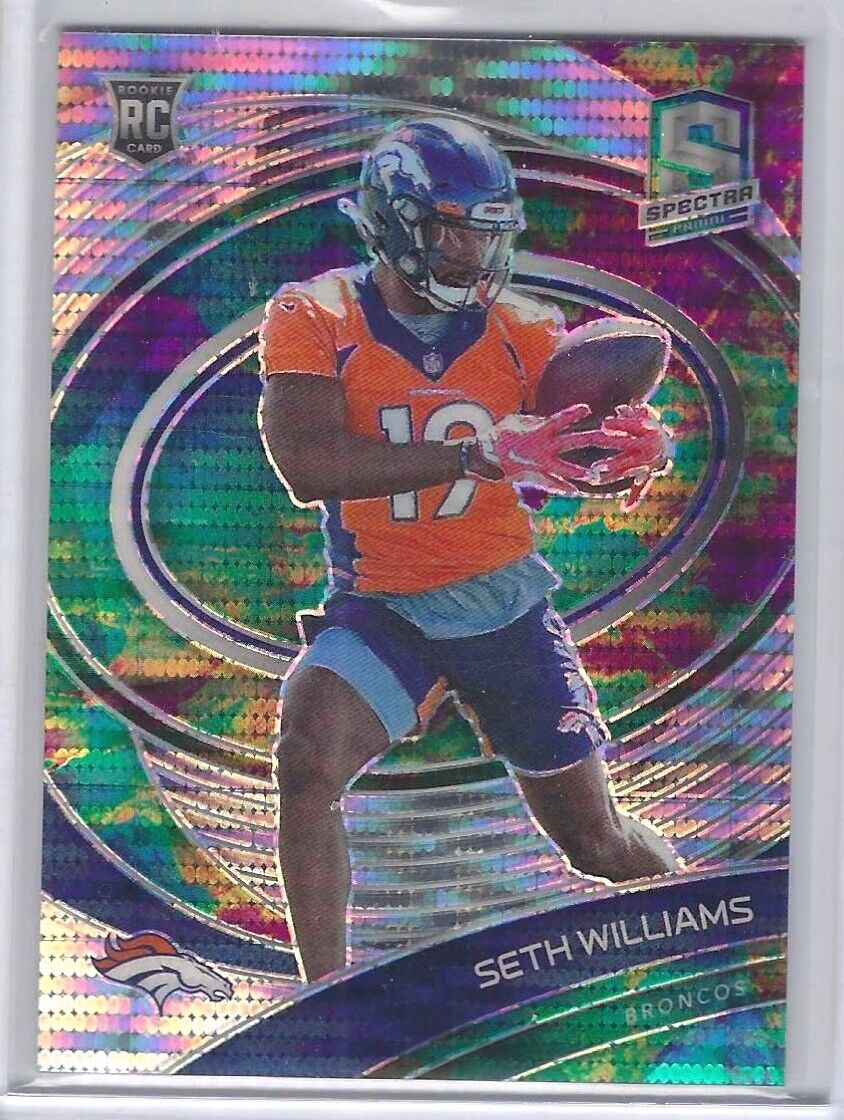 SETH WILLIAMS 2021 PANINI SPECTRA GREEN PULSAR PRIZM ROOKIE RC #D 74/99