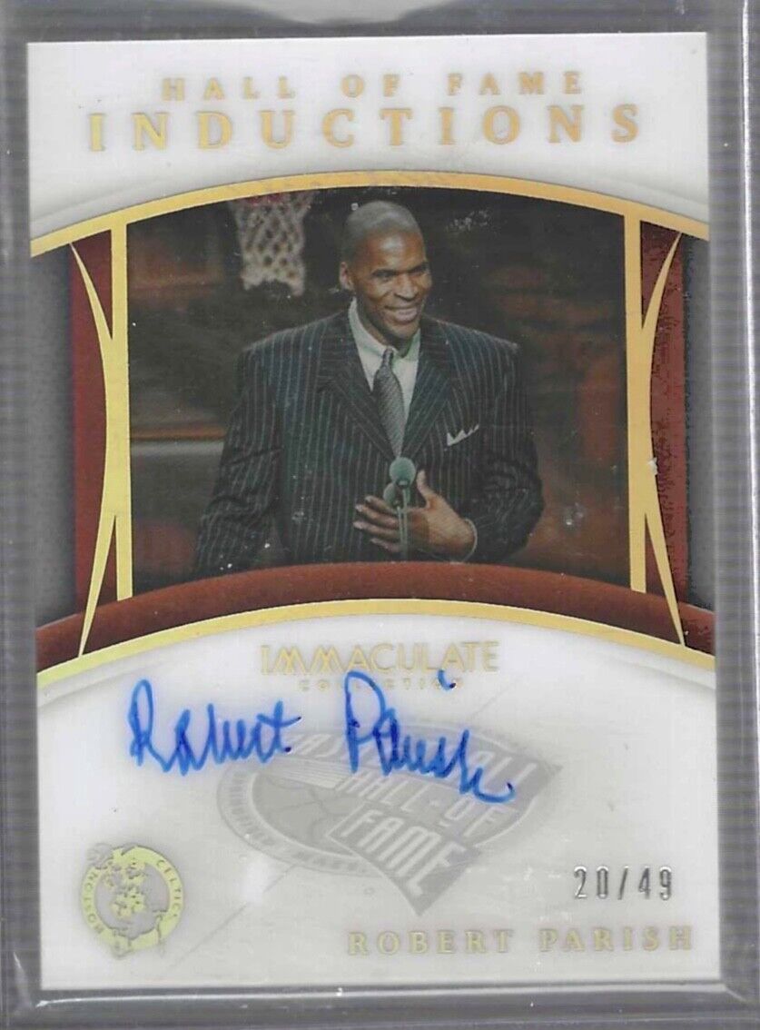 ROBERT PARRISH 2020-21 PANINI IMMACULATE HALL OF FAME INTRODUCTIONS AUTO #D /49