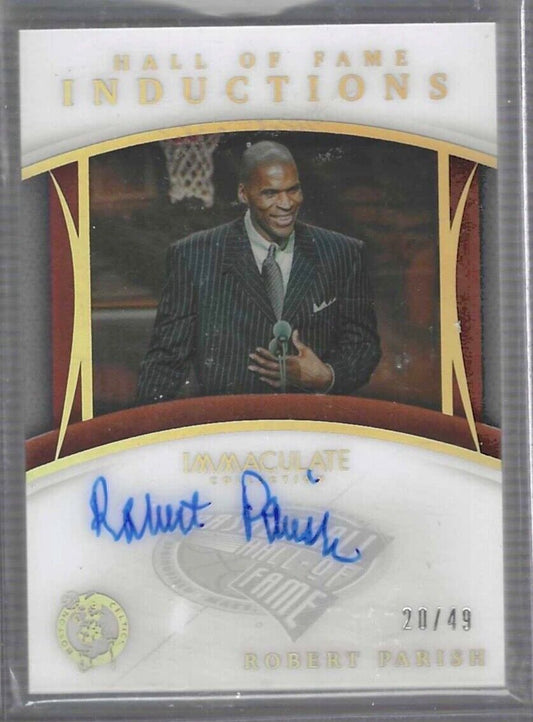 ROBERT PARRISH 2020-21 PANINI IMMACULATE HALL OF FAME INTRODUCTIONS AUTO #D /49