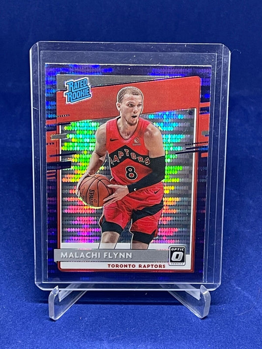 MALACHI FLYNN 2020-21 PANINI DONRUSS OPTIC RATED ROOKIE PURPLE PULSAR PRIZM #179