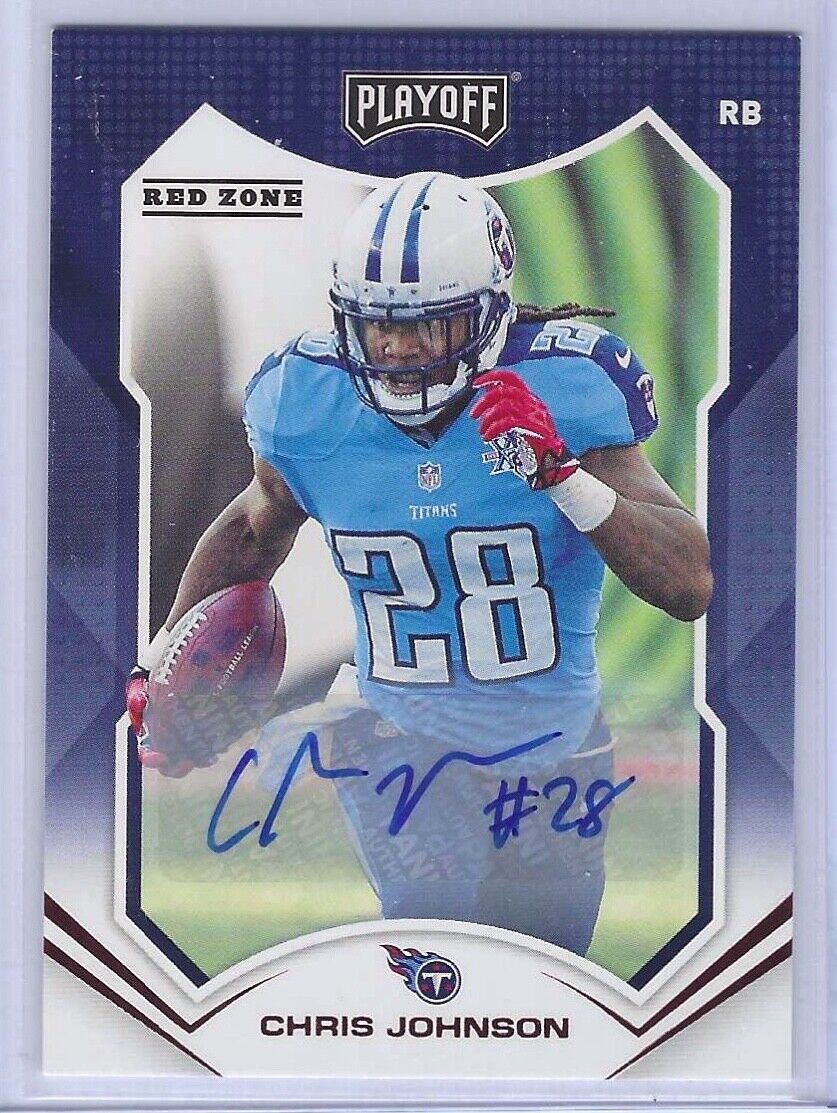 CHRIS JOHNSON 2021 PANINI PLAYOFF RED ZONE AUTO #74