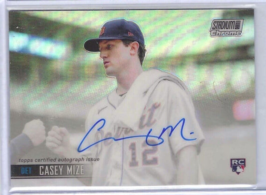 CASEY MIZE 2020 TOPPS STADIUM CLUB REFRACTOR ON CARD ROOKIE AUTO RC #SCCBA-CM
