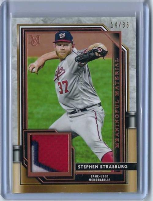 STEPHEN STRASBURG 2021 MUSEUM COLLECTION MEANINGFUL MATERIAL COPPER PATCH #D /35