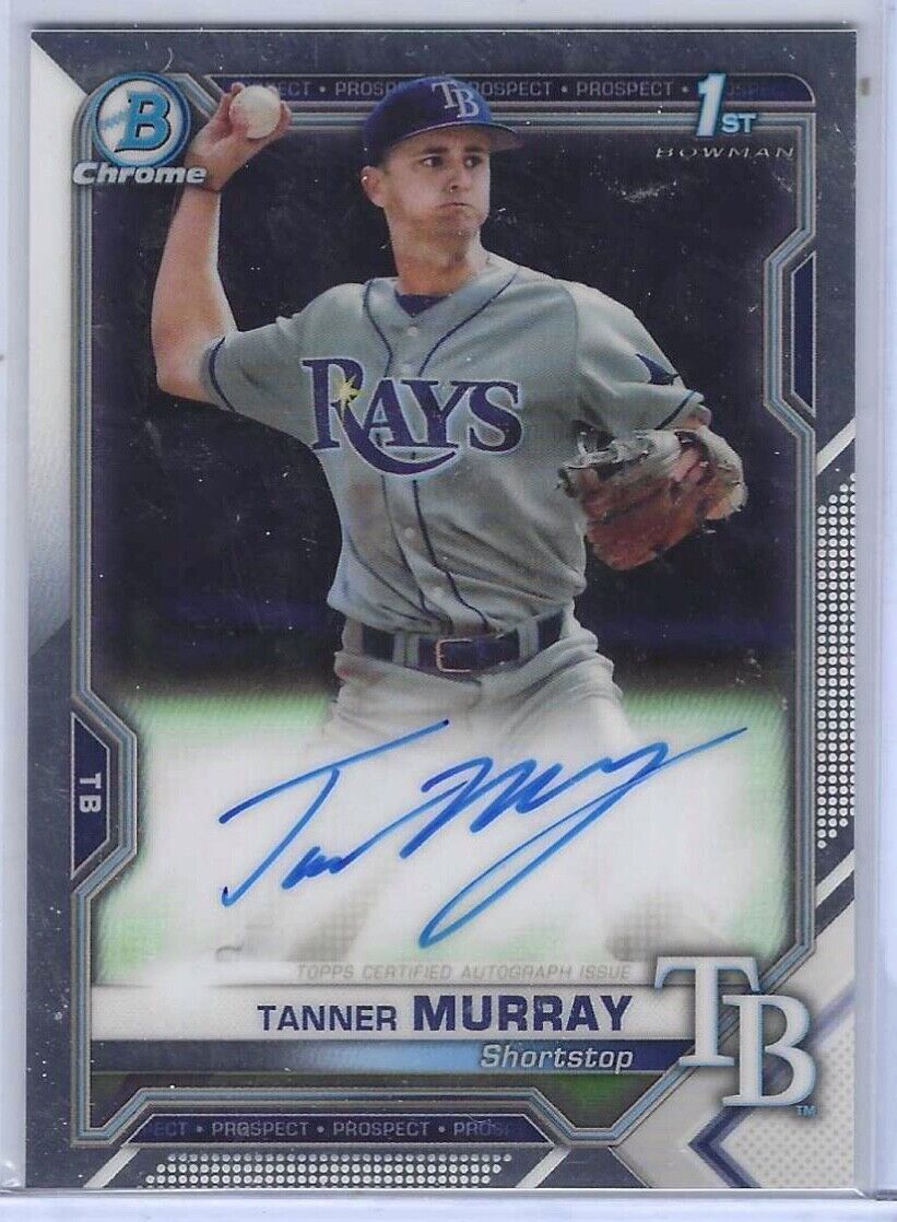TANNER MURRAY 2021 BOWMAN CHROME 1ST BOWMAN PROSPECT AUTO #CPA-TM