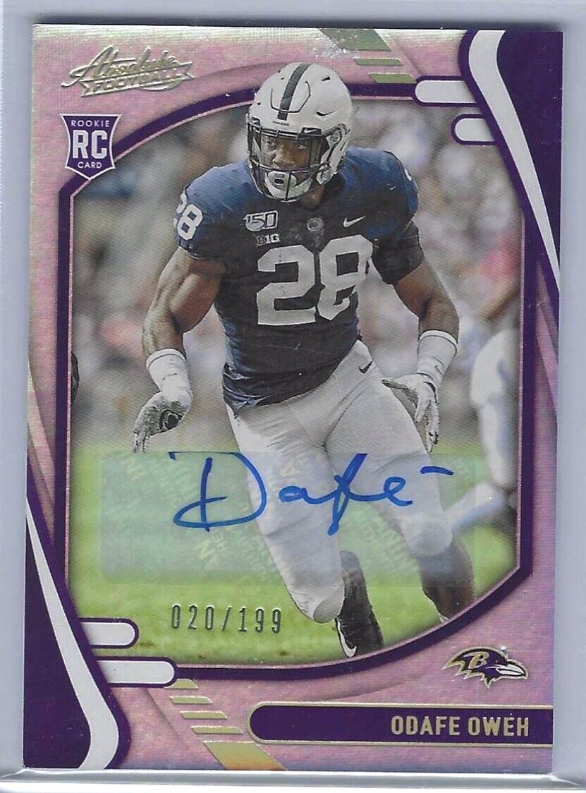 ODAFE OWEH 2021 PANINI ABSOLUTE SILVER ROOKIE AUTO RC #D 020/199