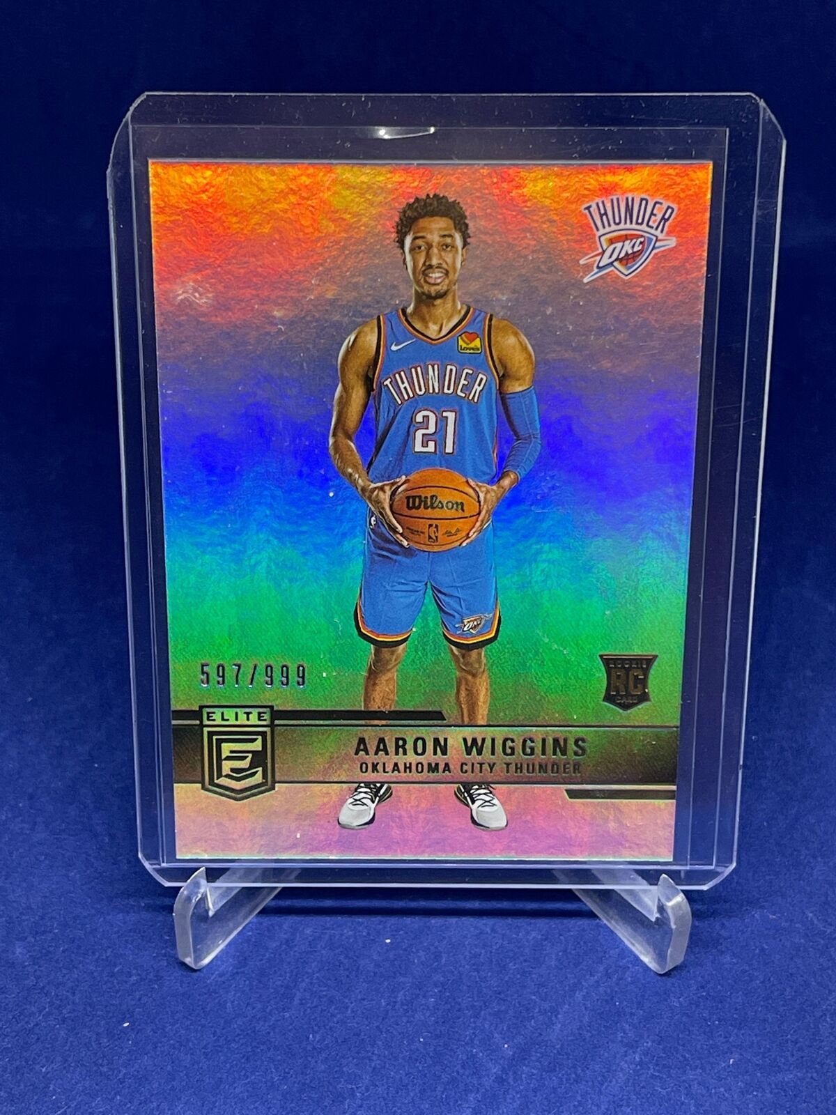 AARON WIGGINS 2021-22 PANINI DONRUSS ELITE ROOKIE RC #D /999