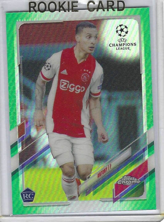 ANTONY 2020-21 TOPPS CHROME UEFA LIME GREEN REFRACTOR ROOKIE RC #D /99