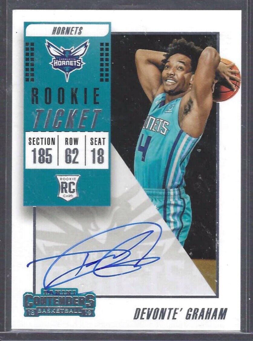 DEVONTE GRAHAM 2018-19 PANINI CONTENDERS ROOKIE TICKET ON CARD AUTO RC #115