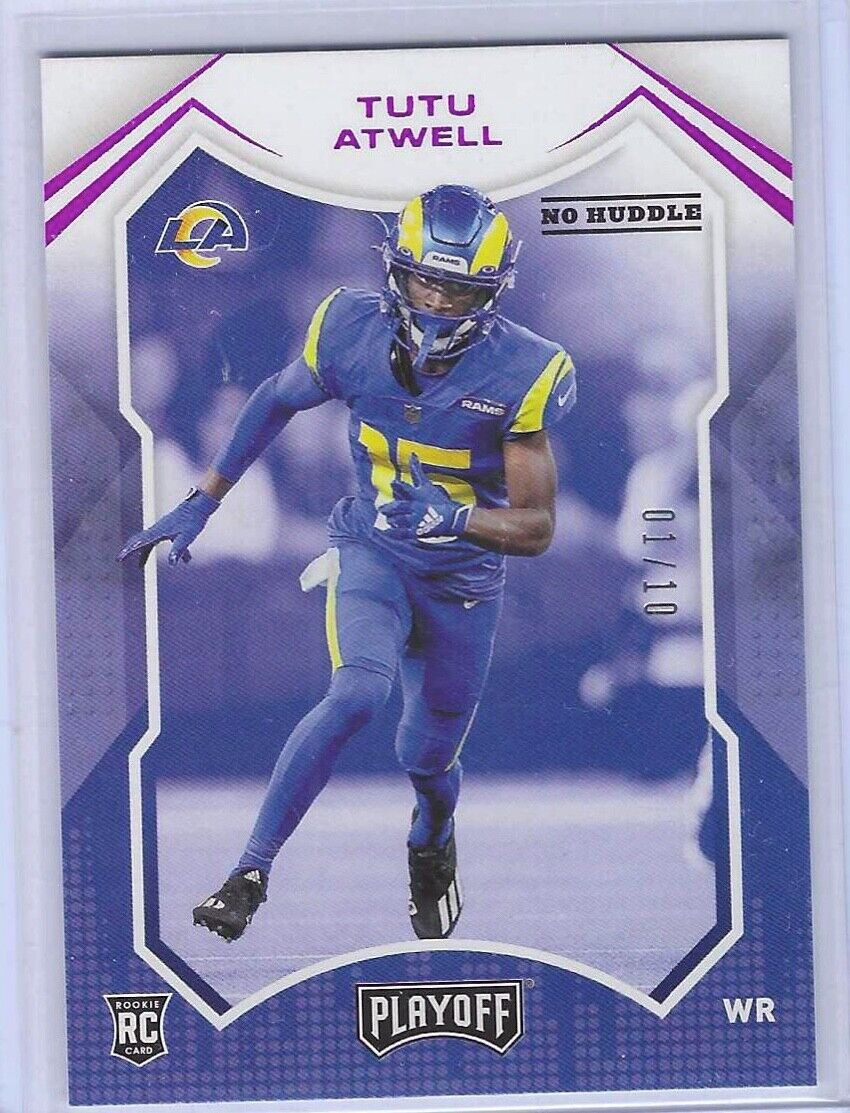 TUTU ATWELL 2021 PANINI PLAYOFF NO HUDDLE PURPLE PINK ROOKIE RC #D 01/10