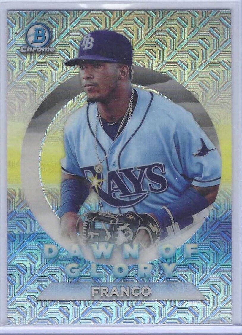 WANDER FRANCO 2020 BOWMAN CHROME SILVER MEGA REFRACTOR DAWN OF GLORY #DG-20