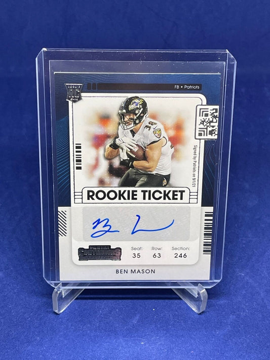 BEN MASON 2021 PANINI CONTENDERS ROOKIE TICKET AUTO RC #227