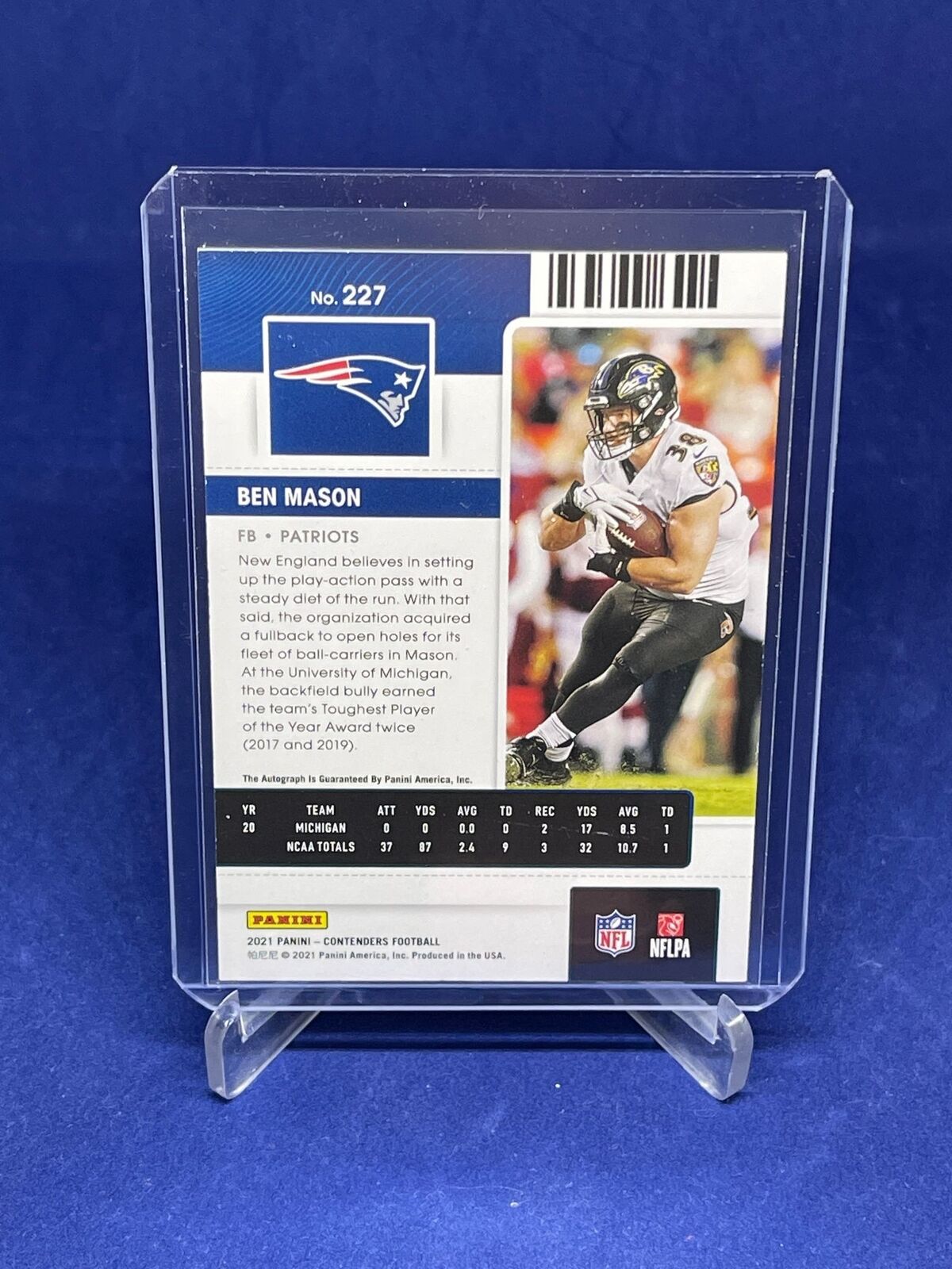 BEN MASON 2021 PANINI CONTENDERS ROOKIE TICKET AUTO RC #227
