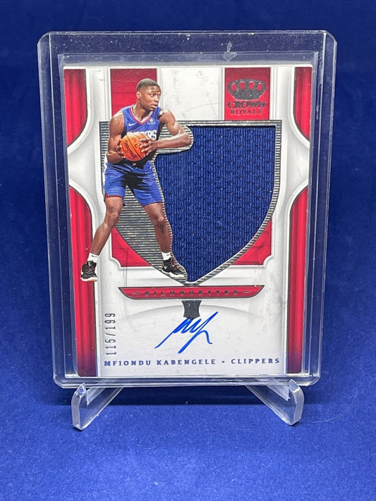 MFIONDU KABENGELE 2019-20 CROWN ROYALE SILHOUETTES JERSEY AUTO RC #D 115/199
