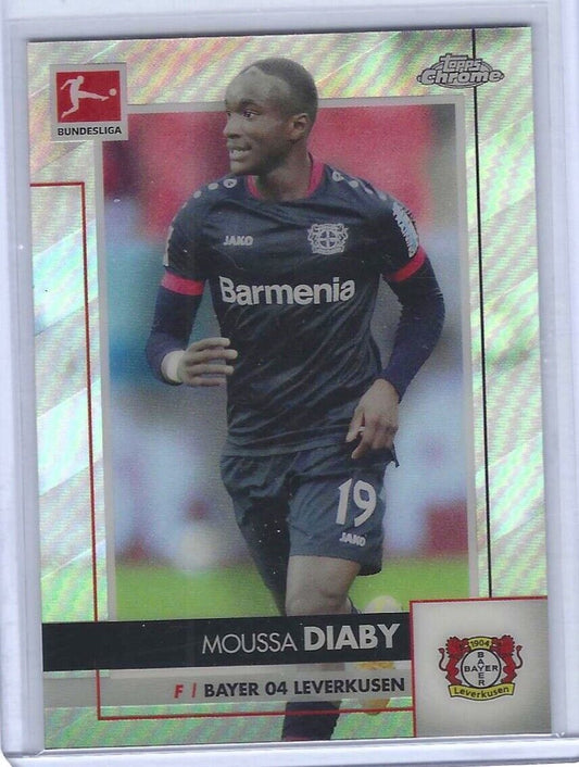 MOUSSA DIABY 2020-21 TOPPS CHROME BUNDESLIGA ROOKIE SILVER REFRACTOR RC #62