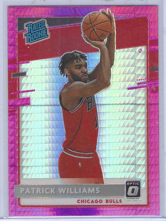 PATRICK WILLIAMS 2020-21 PANINI DONRUSS OPTIC PINK HYPER RATED ROOKIE RC #154
