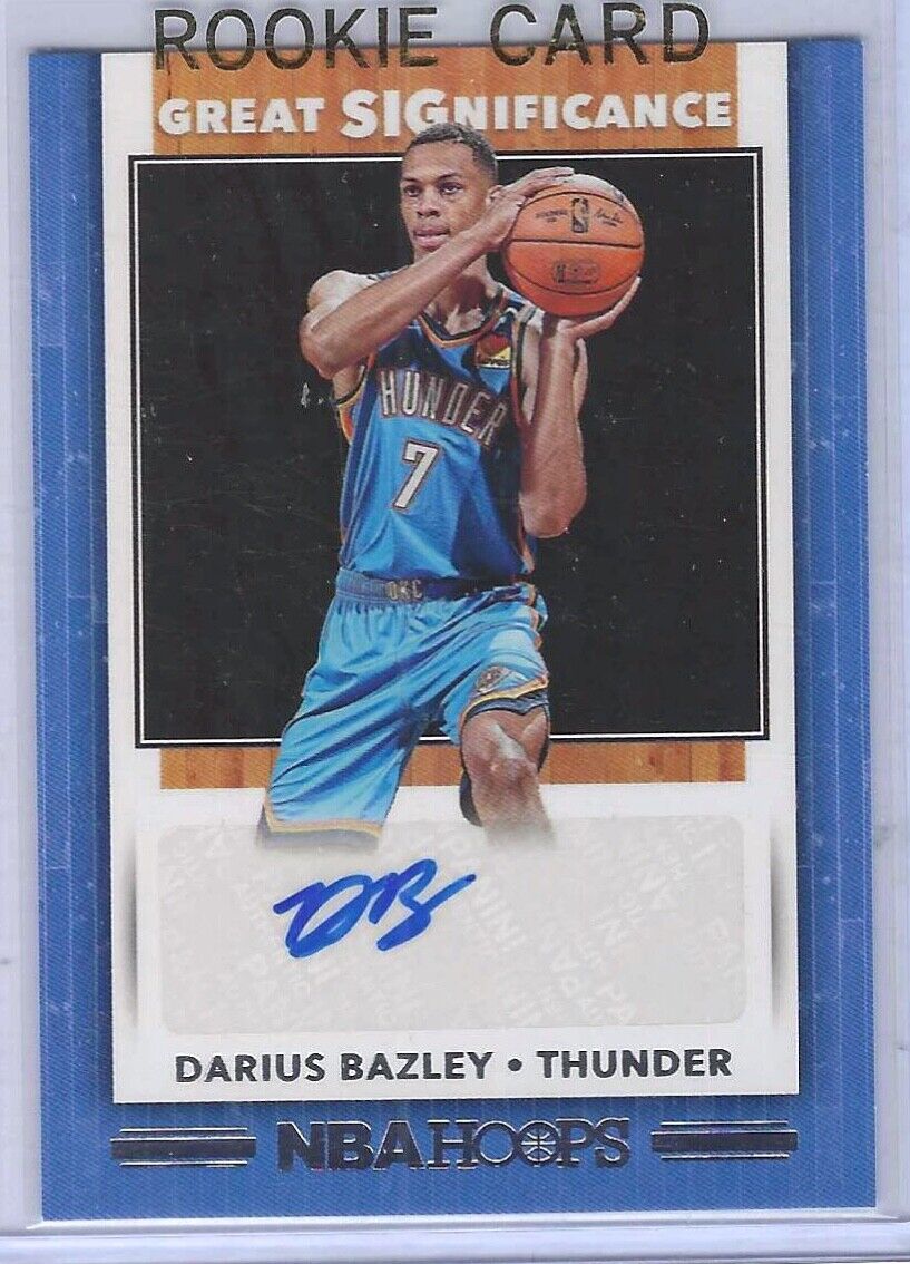 DARIUS BAZLEY 2019-20 PANINI NBA HOOPS GREAT SIGNIFICANCE ROOKIE AUTO RC #GS-DBZ