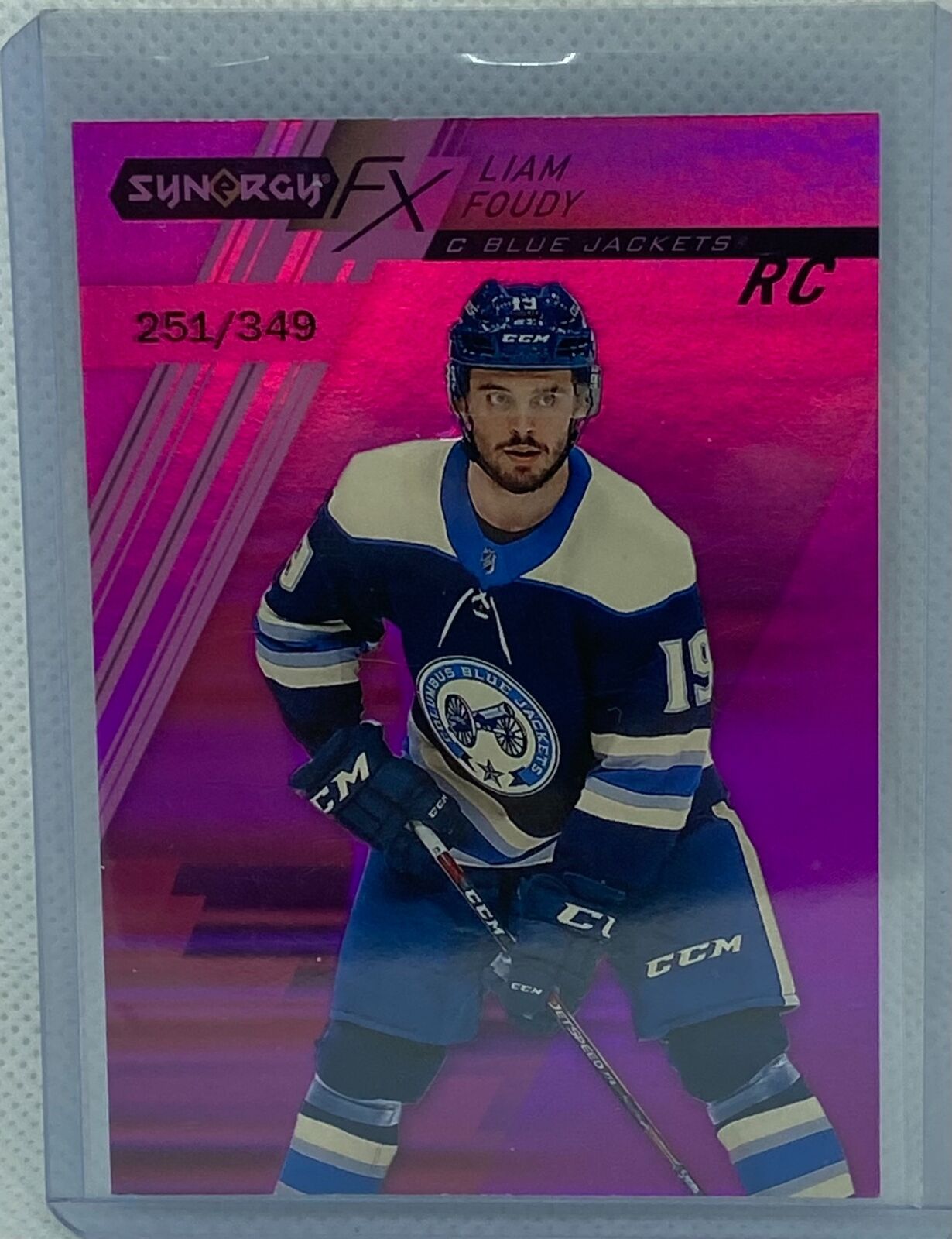 LIAM FOUDY 2020-21 UPPER DECK SYNERGY FX PURPLE RC #D 251/349