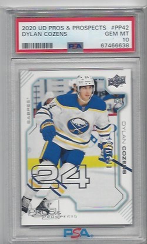 DYLAN COZENS 2020-21 UPPER DECK EXTENDED PROS PROSPECTS RC /1000 PSA 10 POP 1/1