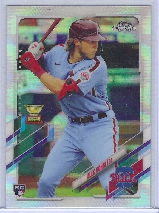 ALEC BOHM 2021 TOPPS CHROME SILVER REFRACTOR ROOKIE RC #119