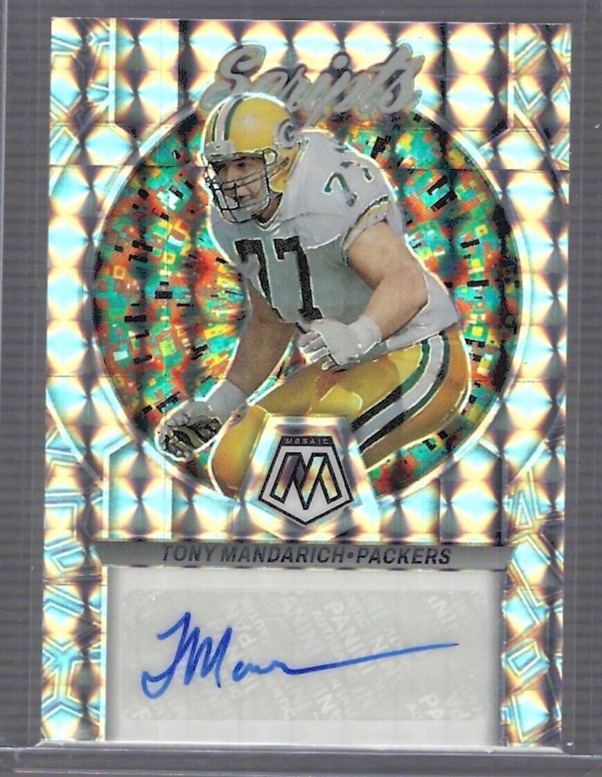 TONY MANDARICH 2023 PANINI MOSAIC SILVER MOSAIC PRIZM SCRIPTS AUTO #S39
