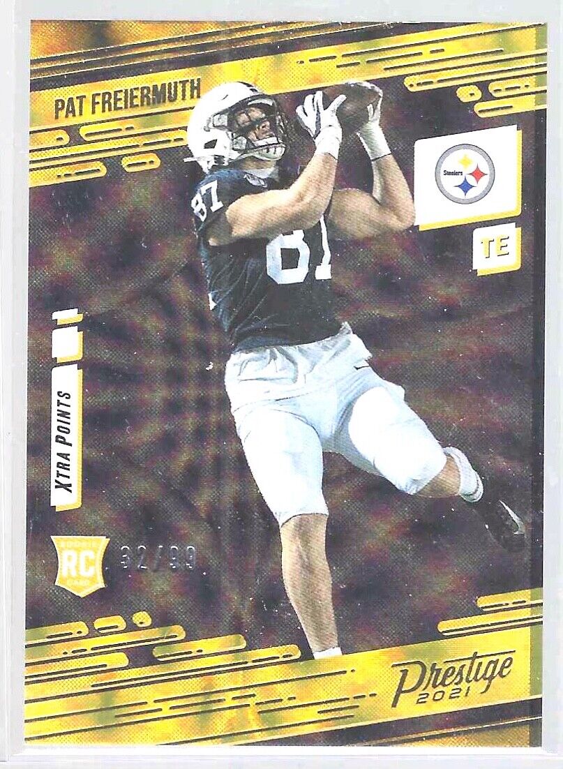 PAT FREIERMUTH 2021 PANINI PRESTIGE XTRA POINTS YELLOW FOIL ROOKIE RC #D 32/99