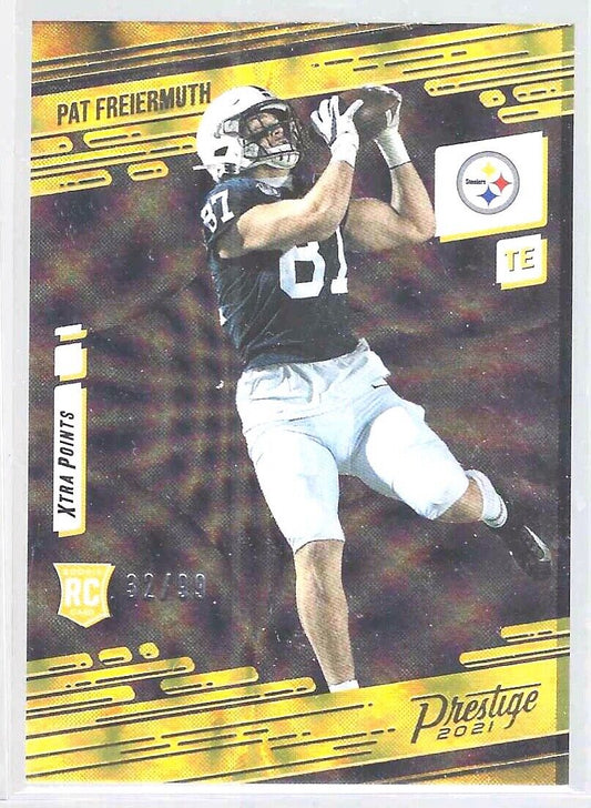 PAT FREIERMUTH 2021 PANINI PRESTIGE XTRA POINTS YELLOW FOIL ROOKIE RC #D 32/99