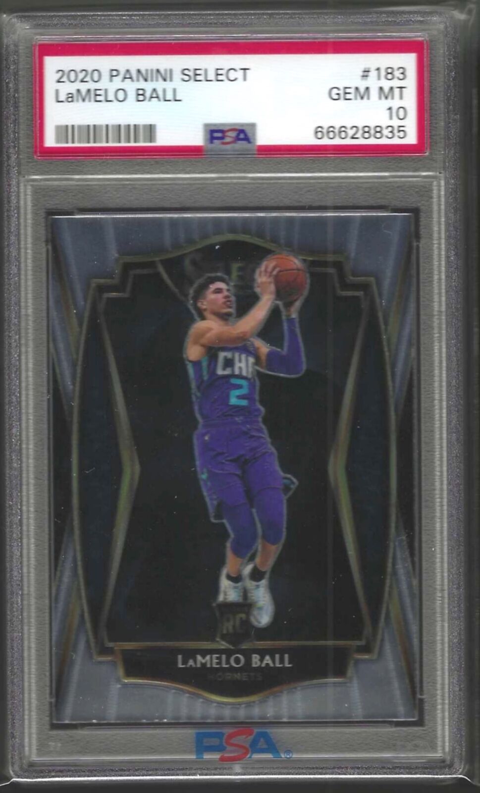 LAMELO BALL 2020-21 PANINI SELECT PREMIER LEVEL ROOKIE RC #183 PSA 10 GEM MINT