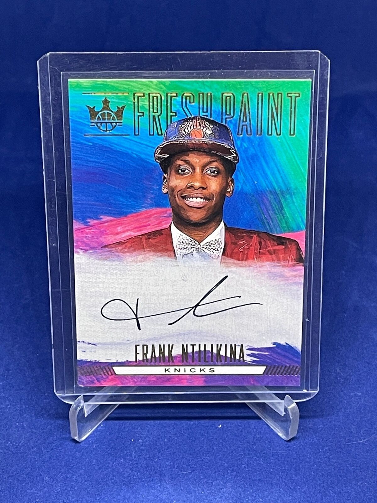 FRANK NTILIKINA 2017-18 PANINI COURT KINGS FRESH PAINT ROOKIE ON CARD AUTO RC