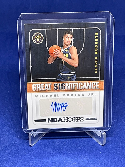 MICHAEL PORTER JR 2018-19 PANINI NBA HOOPS GREAT SIGNIFIGANCE AUTO ROOKIE RC
