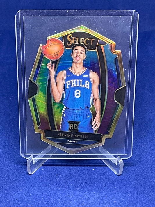 ZHAIRE SMITH 2018-19 SELECT PREMIER LEVEL DIE CUT TIE DYE PRIZM RC #D 23/25