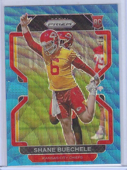 SHANE BUECHELE 2021 PANINI PRIZM BLUE WAVE PRIZM ROOKIE RC #D 086/199