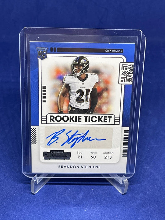 BRANDON STEPHENS 2021 PANINI CONTENDERS ROOKIE TICKET AUTO RC #197