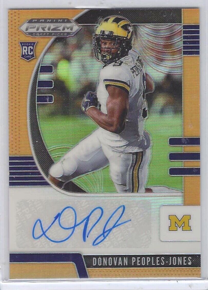DONOVAN PEOPLES-JONES 2020 PANINI PRIZM DP ORANGE PRIZM ROOKIE AUTO RC #D 75/149