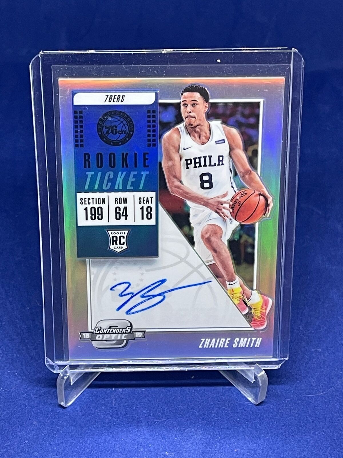 ZHAIRE SMITH 2018-19 PANINI CONTENDERS OPTIC ROOKIE TICKET AUTO RC #126