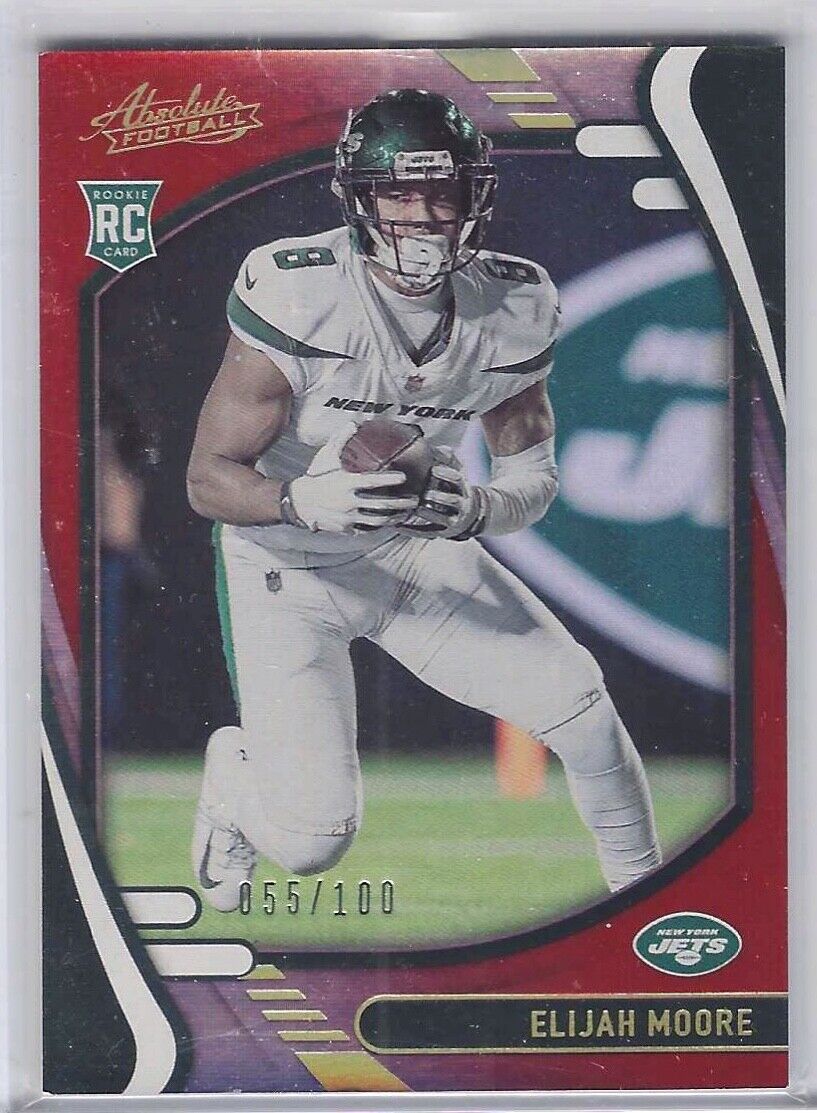 ELIJAH MOORE 2021 PANINI ABSOLUTE RED SPECTRUM ROOKIE RC #D 055/100