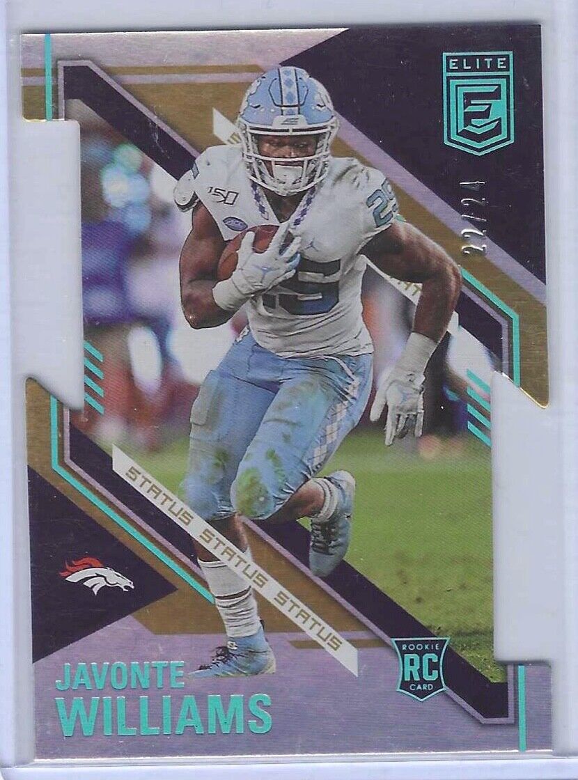 JAVONTE WILLIAMS 2021 DONRUSS ELITE GOLD DIE CUT STATUS ROOKIE RC #D 22/24
