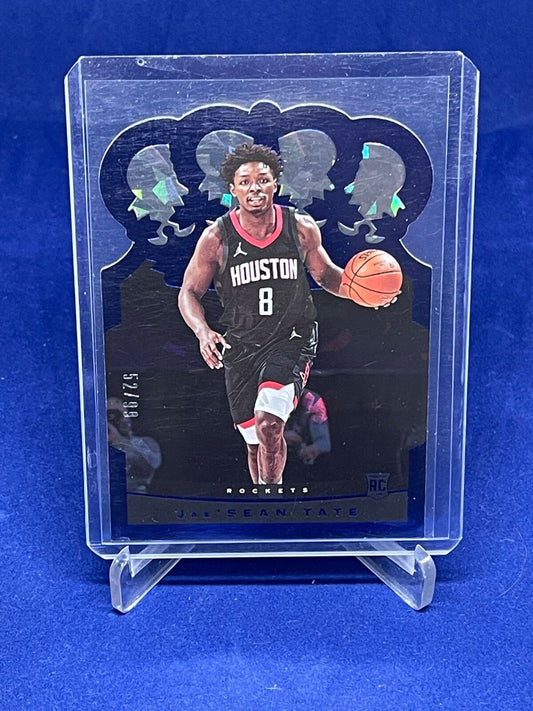 JAE'SEAN TATE 2020-21 PANINI CROWN ROYALE BLUE ICE DIE CUT ROOKIE RC #D 52/99