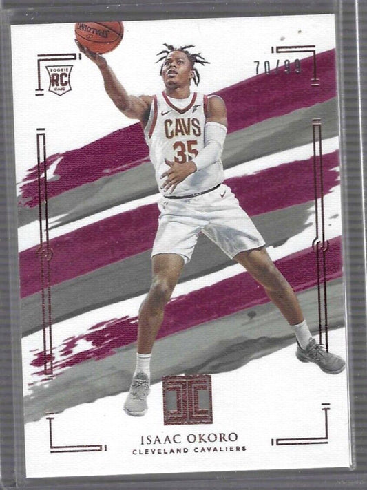 ISAAC OKORO 2020-21 PANINI IMPECCABLE TRUE ROOKIE RC #D 70/99
