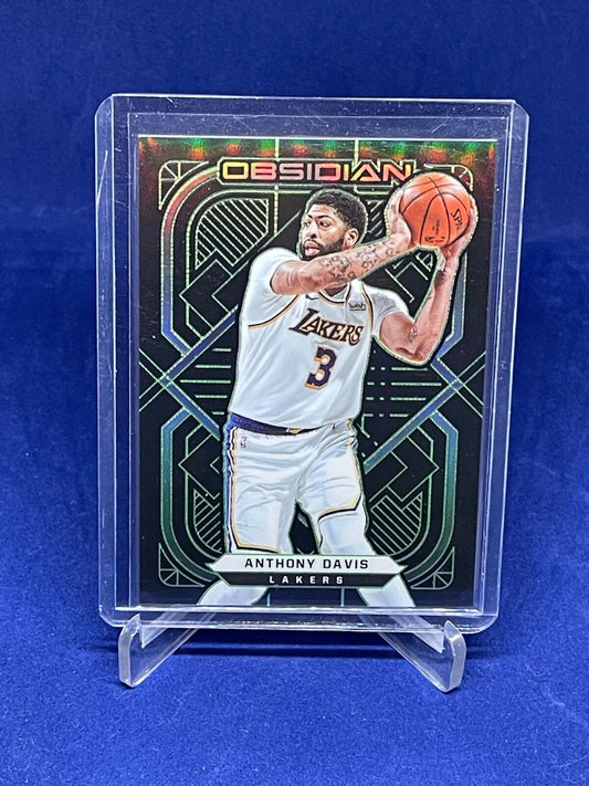 ANTHONY DAVIS 2020-21 PANINI OBSIDIAN ELECTRIC ETCH GREEN #D 8/25
