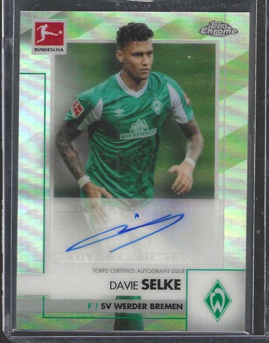 DAVIE SELKE 2020-21 TOPPS CHROME BUNDESLIGA SILVER REFRACTOR AUTO #BCA-DSE
