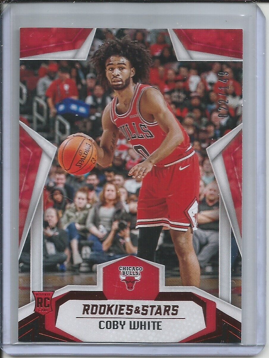 COBY WHITE 2019-20 PANINI CHRONICLES ROOKIES & STARS RED FOIL #D 22/149 RC
