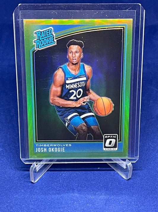 JOSH OKOGIE 2018-19 DONRUSS OPTIC RATED ROOKIE LIME GREEN HOLO RC #D 39/149
