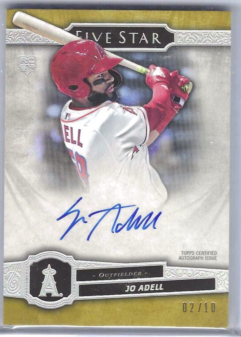 JO ADELL 2021 TOPPS FIVE STAR GOLD ROOKIE AUTO RC #D 02/10