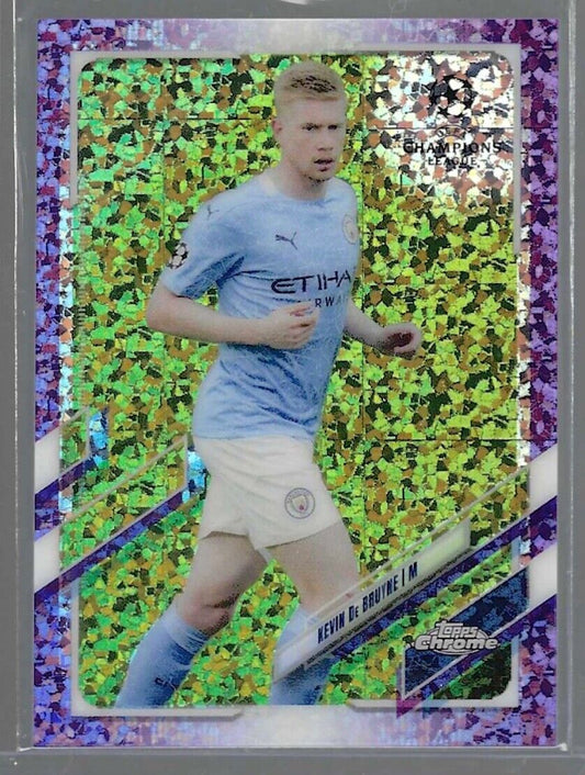 KEVIN DE BRUYNE 2020-21 TOPPS CHROME PURPLE SPECKLE MINI DIAMOND REFRACTOR /250