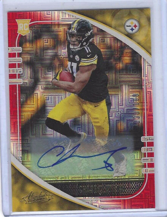 CHASE CLAYPOOL 2020 PANINI ABSOLUTE RED SQUARES ROOKIE AUTO RC #D 090/100