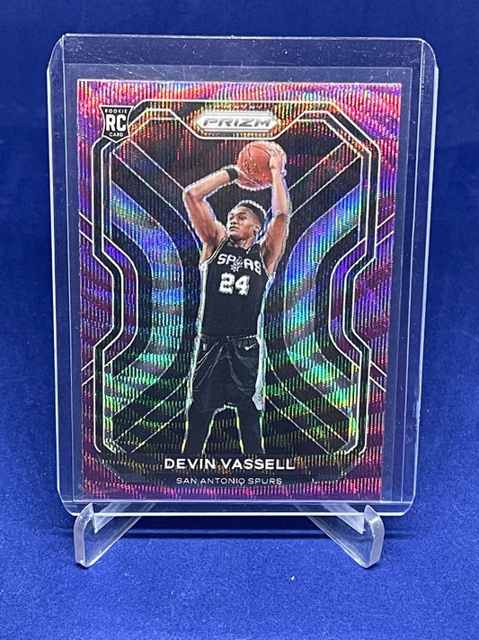 DEVIN VASSELL 2020-21 PANINI PRIZM PURPLE WAVE PRIZMS SP ROOKIE RC #252